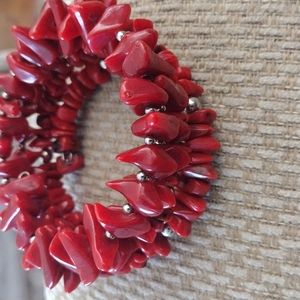 Red coral bracelet
